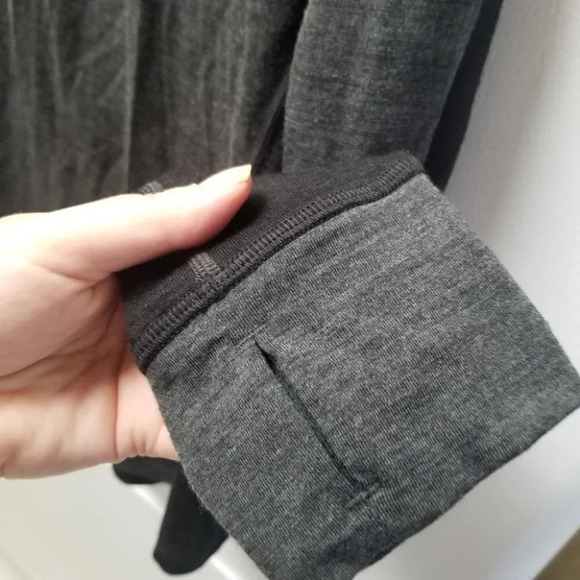 Icebreaker Wool 1/2 Zip Pullover Black Grey L - Picture 6 of 9